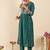 Women Floral Embroidered Panelled Thread Work Kurta with Trousers