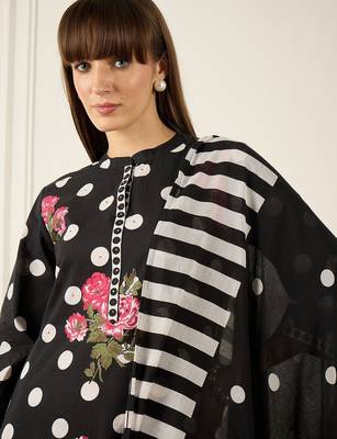 Women Floral Printed Regular Pure Cotton Kurta with Palazzos & With Dupatta 3