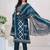 Women Floral Printed Regular Sequinned Pure Cotton Kurta with Trousers & With Dupatta