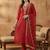 Women Ethnic Motifs Embroidered Regular Liva Kurta with Trousers & With Dupatta