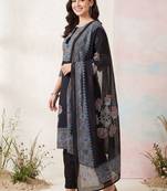 Women Ethnic Motifs Printed Regular Pure Cotton Kurta with Trousers & With Dupatta
