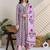 Women Floral Printed Empire Pure Cotton Kurta with Trousers & With Dupatta