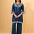 Women Ethnic Motifs Embroidered Regular Thread Work Linen Kurta with Palazzos