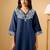 Women Ethnic Motifs Embroidered Regular Thread Work Linen Kurta with Palazzos