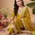 Women Floral Embroidered Regular Thread Work Kurta with Trousers & With Dupatta