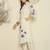 Women Floral Embroidered Regular Thread Work Pure Cotton Kurta with Trousers