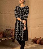 Women Ethnic Motifs Printed Regular Mirror Work Pure Cotton Kurta with Trousers