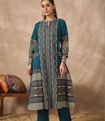 Women Printed Regular Mirror Work Pure Cotton Kurta with Trousers