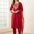 Women Ethnic Motifs Embroidered Regular Thread Work Liva Kurta with Trousers & With Dupatta