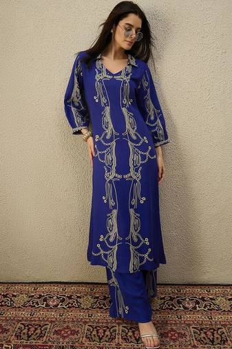 Women Ethnic Motifs Printed Regular Kurta with Palazzos