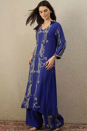 Women Ethnic Motifs Printed Regular Kurta with Palazzos