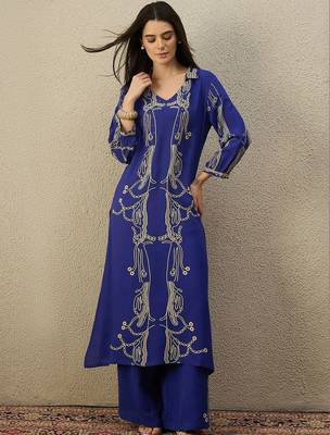 Women Ethnic Motifs Printed Regular Kurta with Palazzos 4