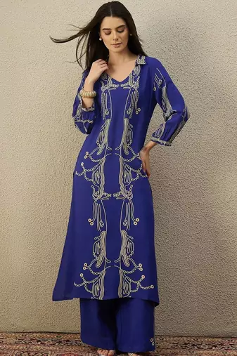 Women Ethnic Motifs Printed Regular Kurta with Palazzos