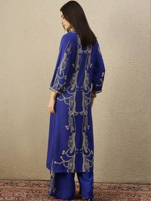 Women Ethnic Motifs Printed Regular Kurta with Palazzos 5