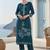 Floral Embroidered Round Neck Thread Work Straight Kurta & Trousers With Dupatta