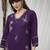 Floral Embroidered Square Neck Thread Work Straight Kurta & Trousers