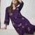 Floral Embroidered Square Neck Thread Work Straight Kurta & Trousers