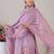 Floral Embroidered V Neck Organza Kurta With Trousers & Dupatta