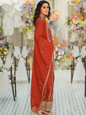 Women Ethnic Motifs Embroidered Regular Mirror Work Kurta with Palazzos & With Dupatta 4