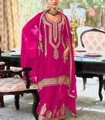 Women Ethnic Motifs Embroidered A-Line Kurta with Palazzos & Dupatta
