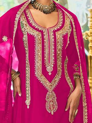 Women Ethnic Motifs Embroidered A-Line Kurta with Palazzos & Dupatta 3