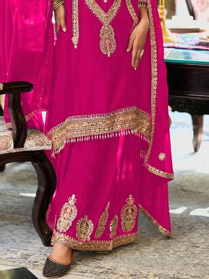 Women Ethnic Motifs Embroidered A-Line Kurta with Palazzos & Dupatta 4