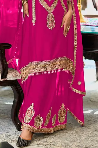 Women Ethnic Motifs Embroidered A-Line Kurta with Palazzos & Dupatta