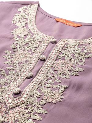 Ethnic Motifs Embroidered Kurta with Trousers & With Dupatta 2
