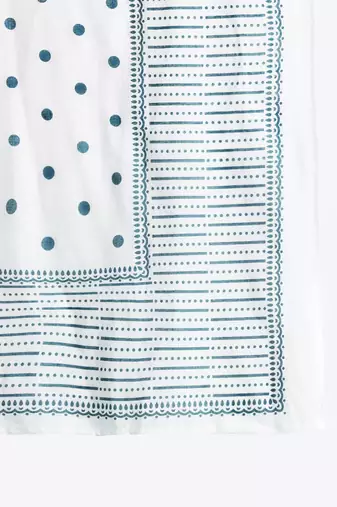 Printed Panelled Sequinned Pure Cotton Kurta with Trousers & With Dupatta