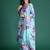 Floral Embroidered Empire Thread Work Kurta With Trousers & Dupatta