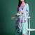 Floral Embroidered Empire Thread Work Kurta With Trousers & Dupatta