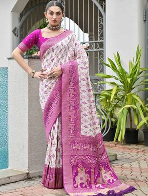 Banarasi Silk Patola Saree with Blouse 1