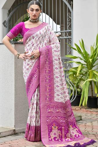 Banarasi Silk Patola Saree with Blouse