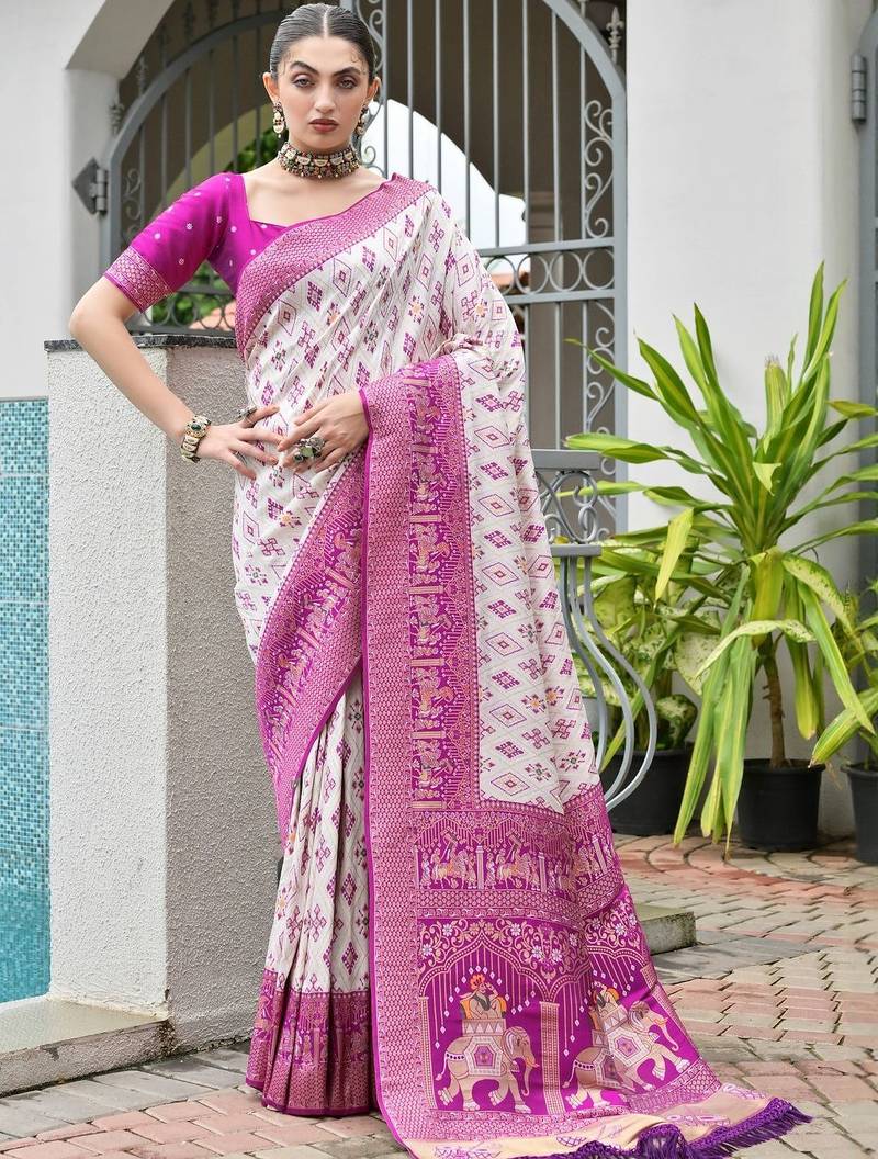 Banarasi Silk Patola Saree with Blouse