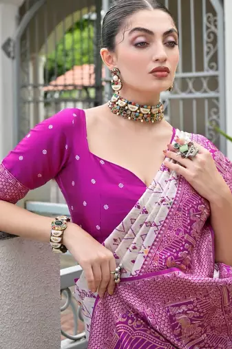Banarasi Silk Patola Saree with Blouse