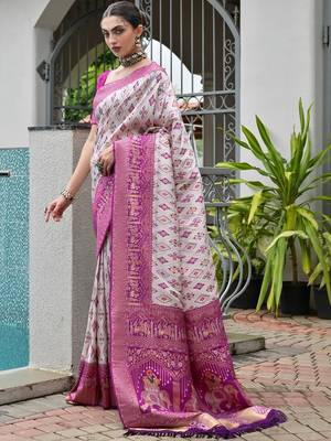 Banarasi Silk Patola Saree with Blouse 3
