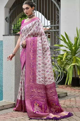 Banarasi Silk Patola Saree with Blouse