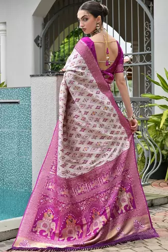 Banarasi Silk Patola Saree with Blouse