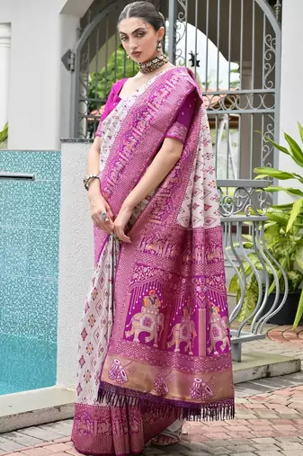 Banarasi Silk Patola Saree with Blouse
