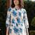 Women Floral Printed Pleated Pure Cotton Kurta with Trousers
