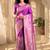 Batik Zari Silk Blend Designer Banarasi Saree