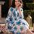 Women Floral Printed Pleated Pure Cotton Kurta with Trousers