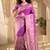 Batik Zari Silk Blend Designer Banarasi Saree