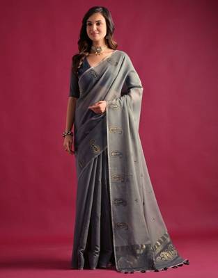 Woven Design Zari Pure Cotton Chanderi Saree 1