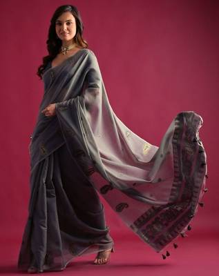 Woven Design Zari Pure Cotton Chanderi Saree 2
