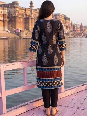 Women Ethnic Motifs Printed Regular Pure Cotton Kurta with Trousers & With Dupatta 6