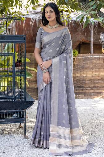 Woven Design Ethnic Motifs Zari Pure Cotton Taant Saree