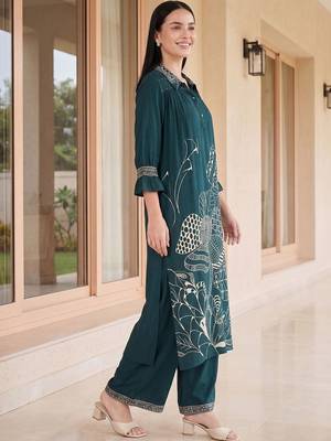 Women Ethnic Motifs Printed Regular Kurta with Palazzos 3