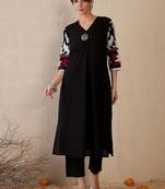 Women Floral Regular Pure Cotton Kurta with Trousers