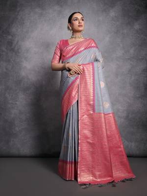 Woven Design Zari Tussar Saree 1